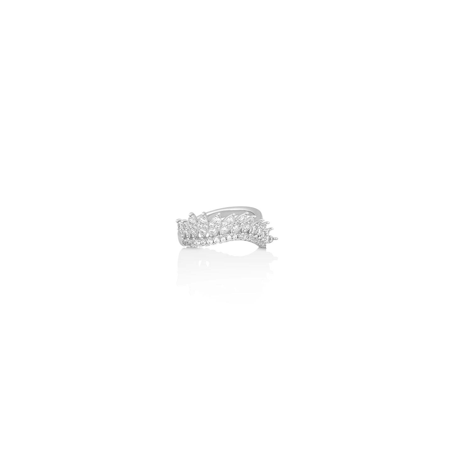 Silver Eye Crown Ring