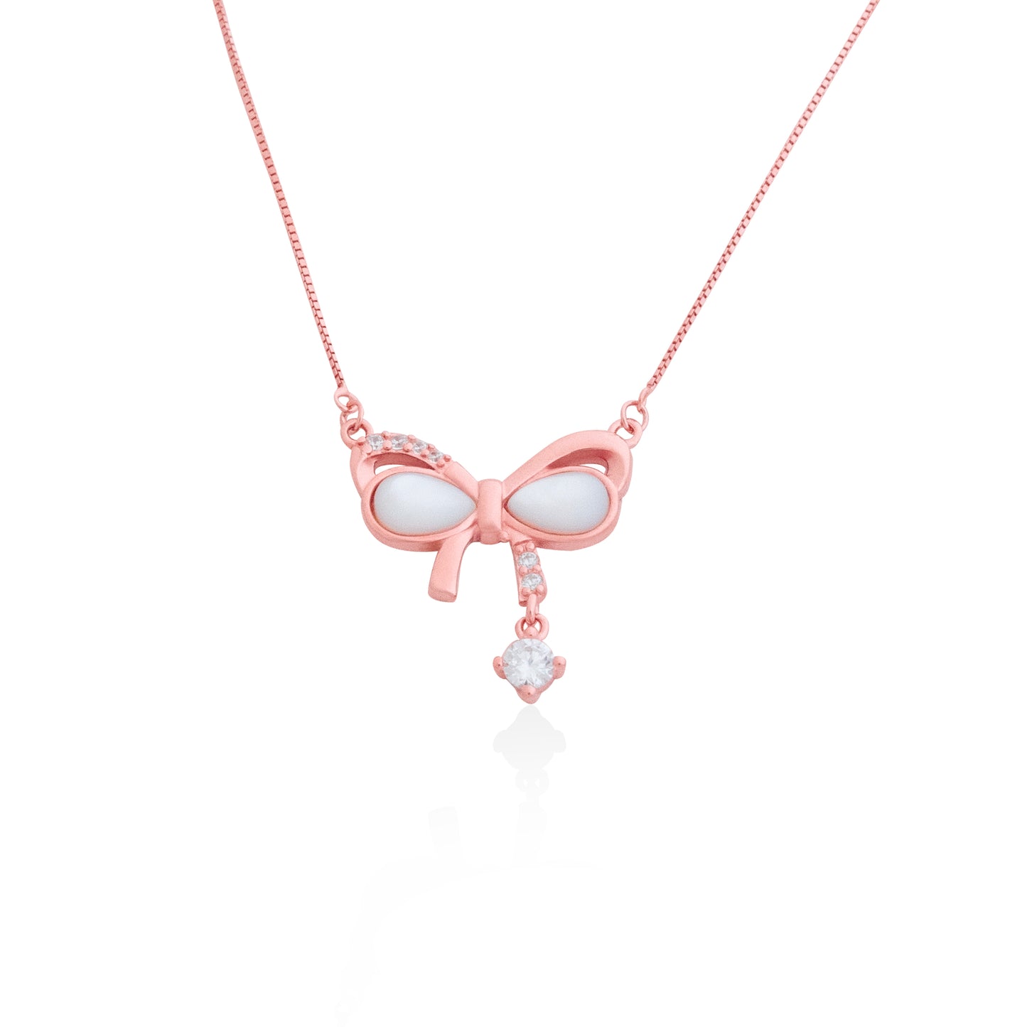 Silverio Rose Gold Love ka Bow Chain