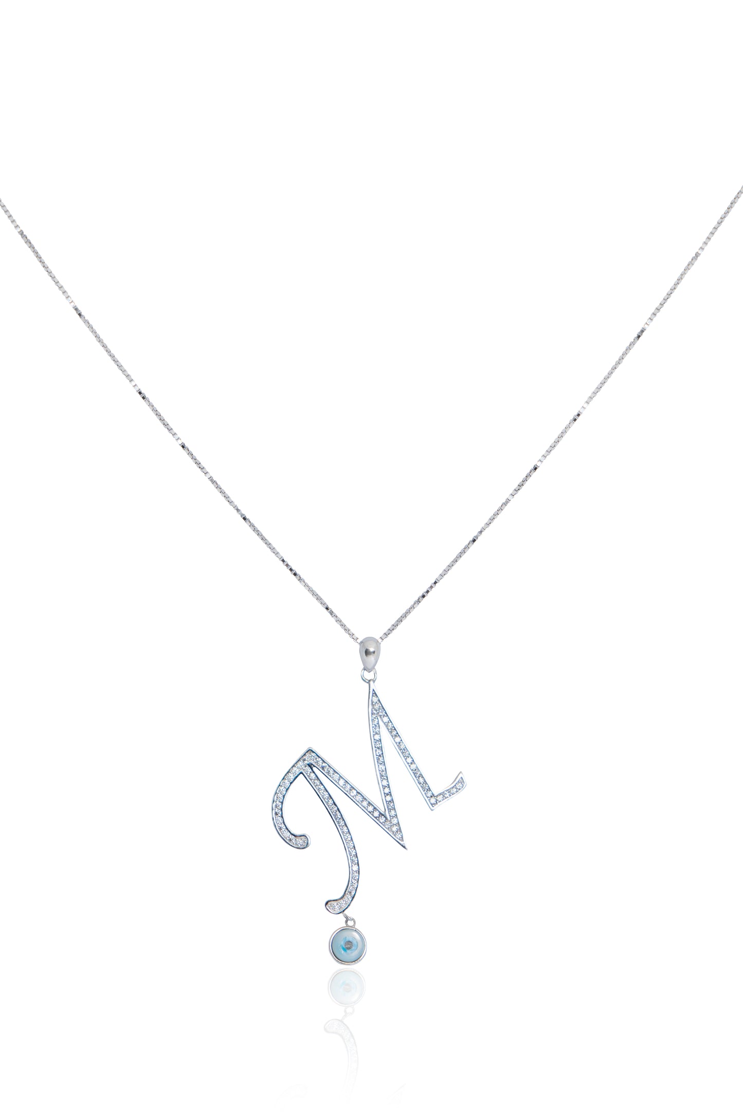 Silverio M-Initial Evil Eye Chain