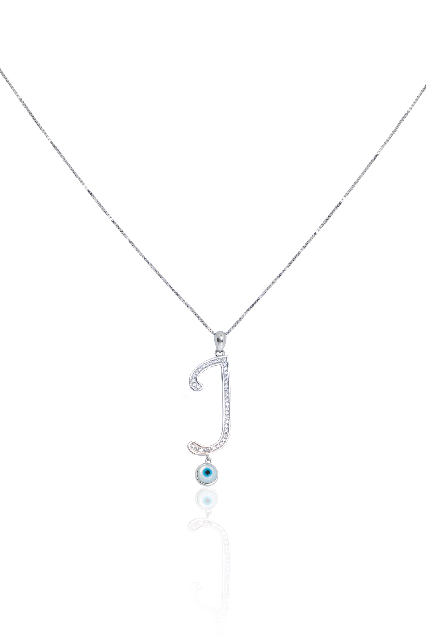 Silverio J-Initial Evil Eye Chain