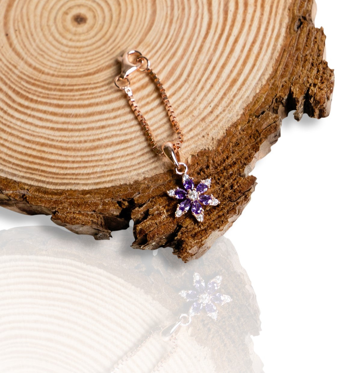 Silverio Violet Flower Watch Charm