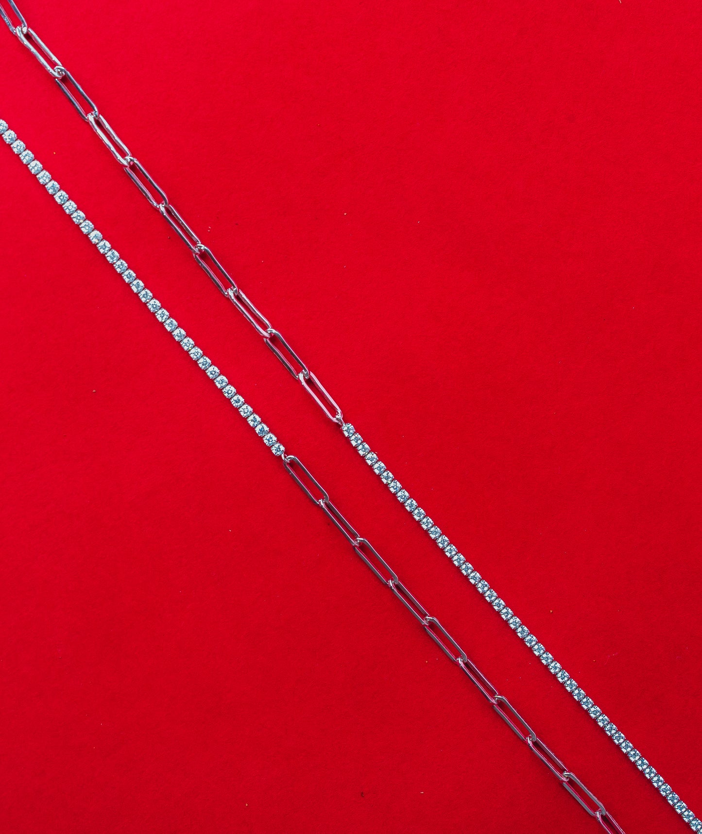 Silverio Crystal Chain Anklet
