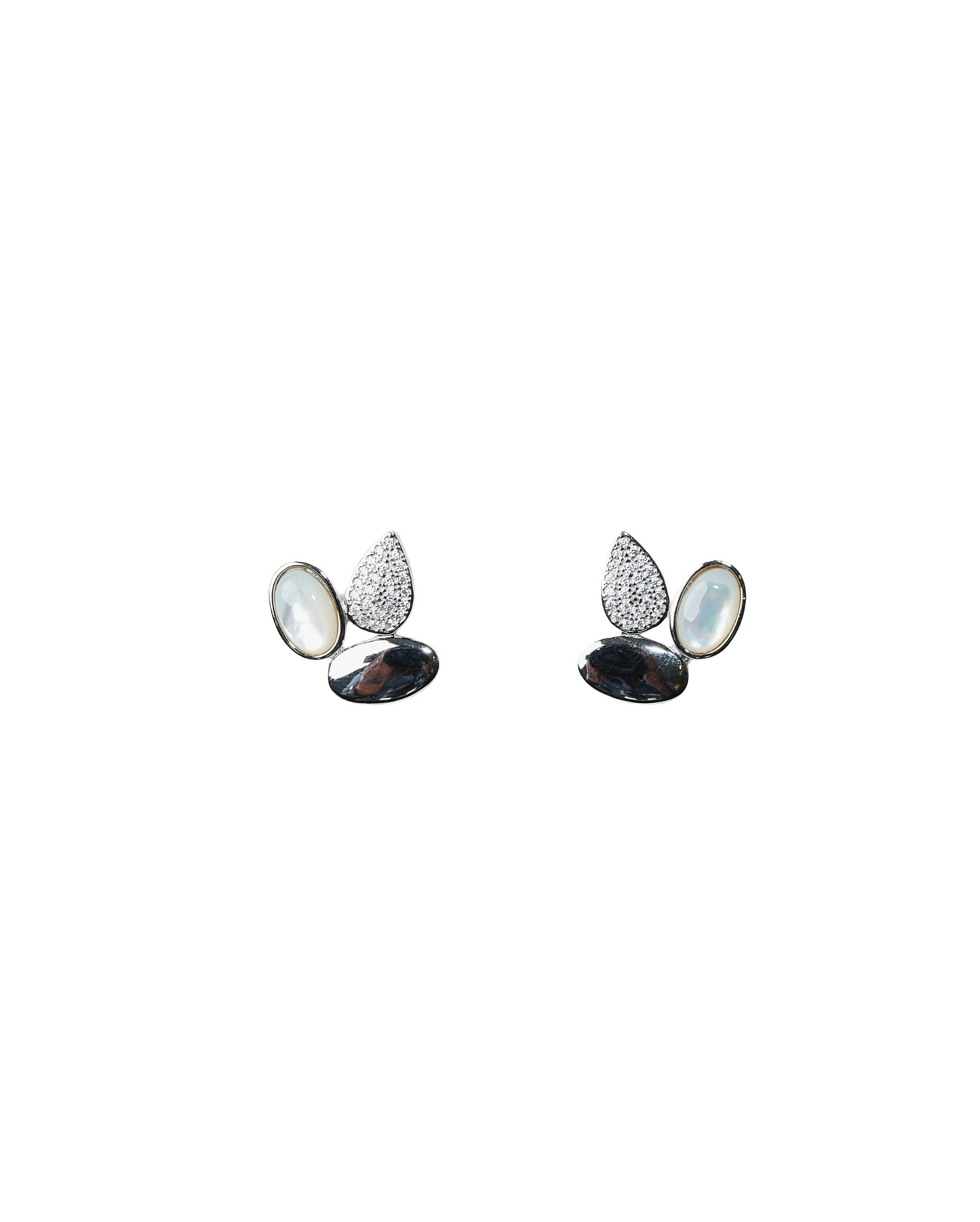 Black Pearl and Crystal Pavé Twist Earrings