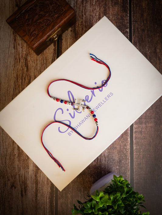 silver rakhi