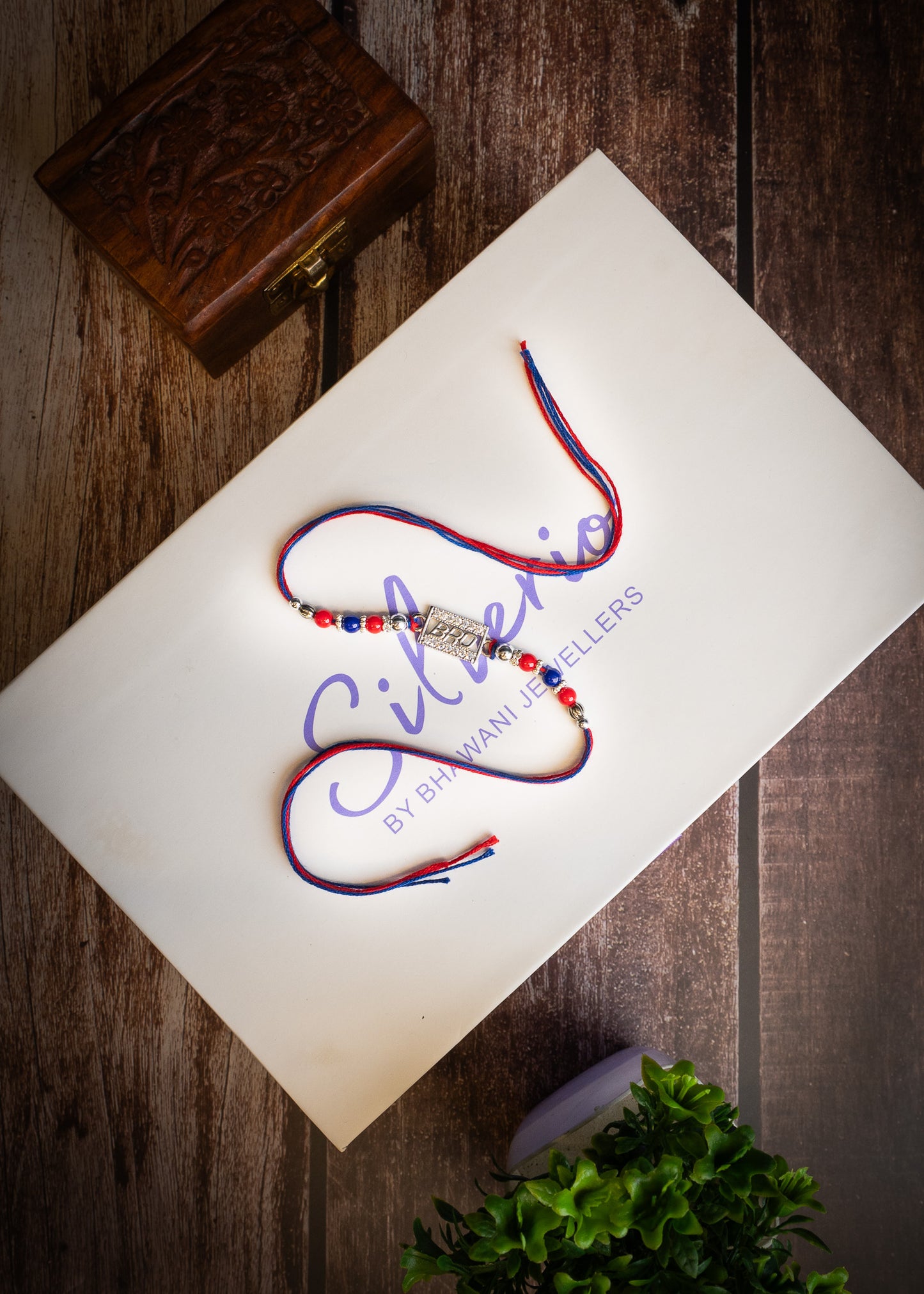 silver rakhi