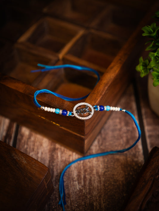 silver rakhi