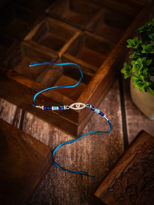 silver rakhi