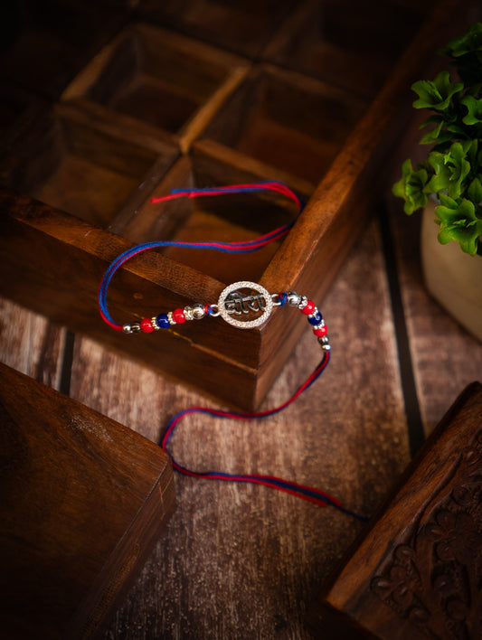 silver rakhi