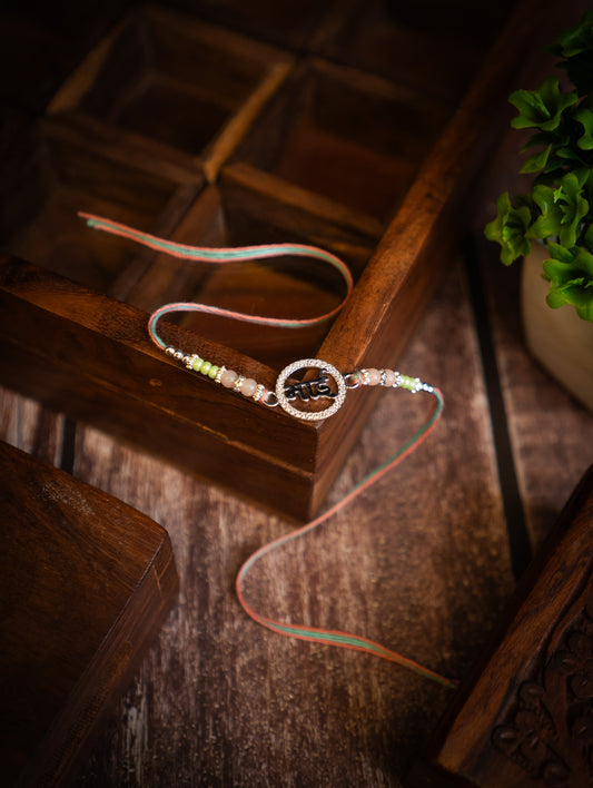 silver rakhi