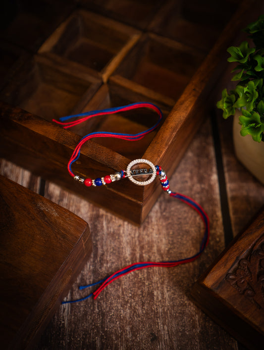 silver rakhi