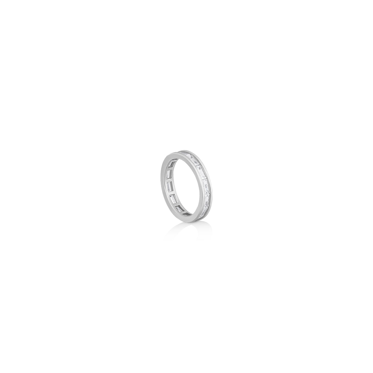 Silver Brick Band Ring