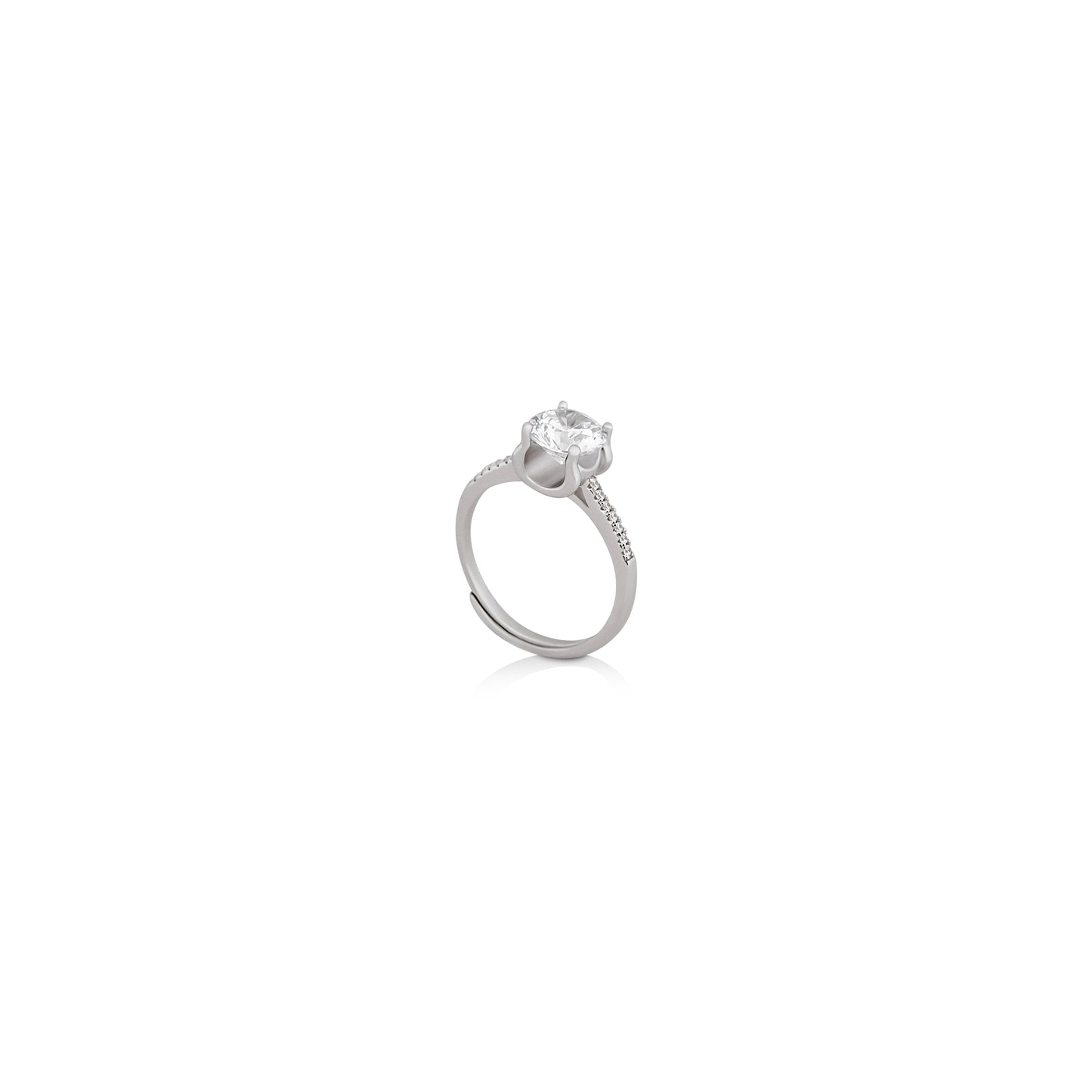 Silver Classic Solitaire Ring
