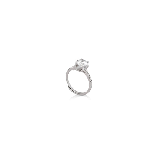 Silver Classic Solitaire Ring