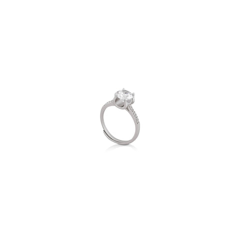 Silver Classic Solitaire Ring