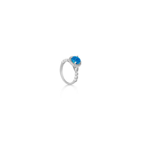 Silver Blue Topaz Ring