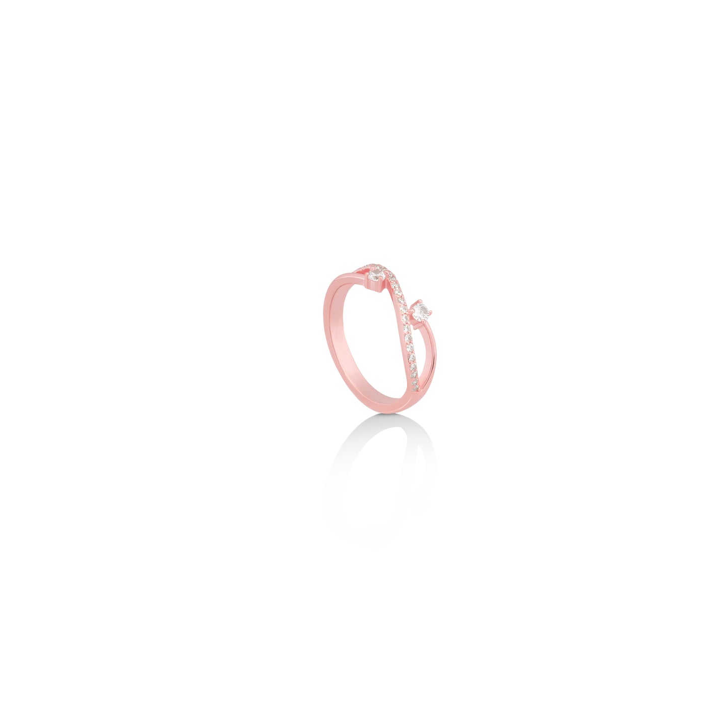 Rosegold Semi Infinity Ring