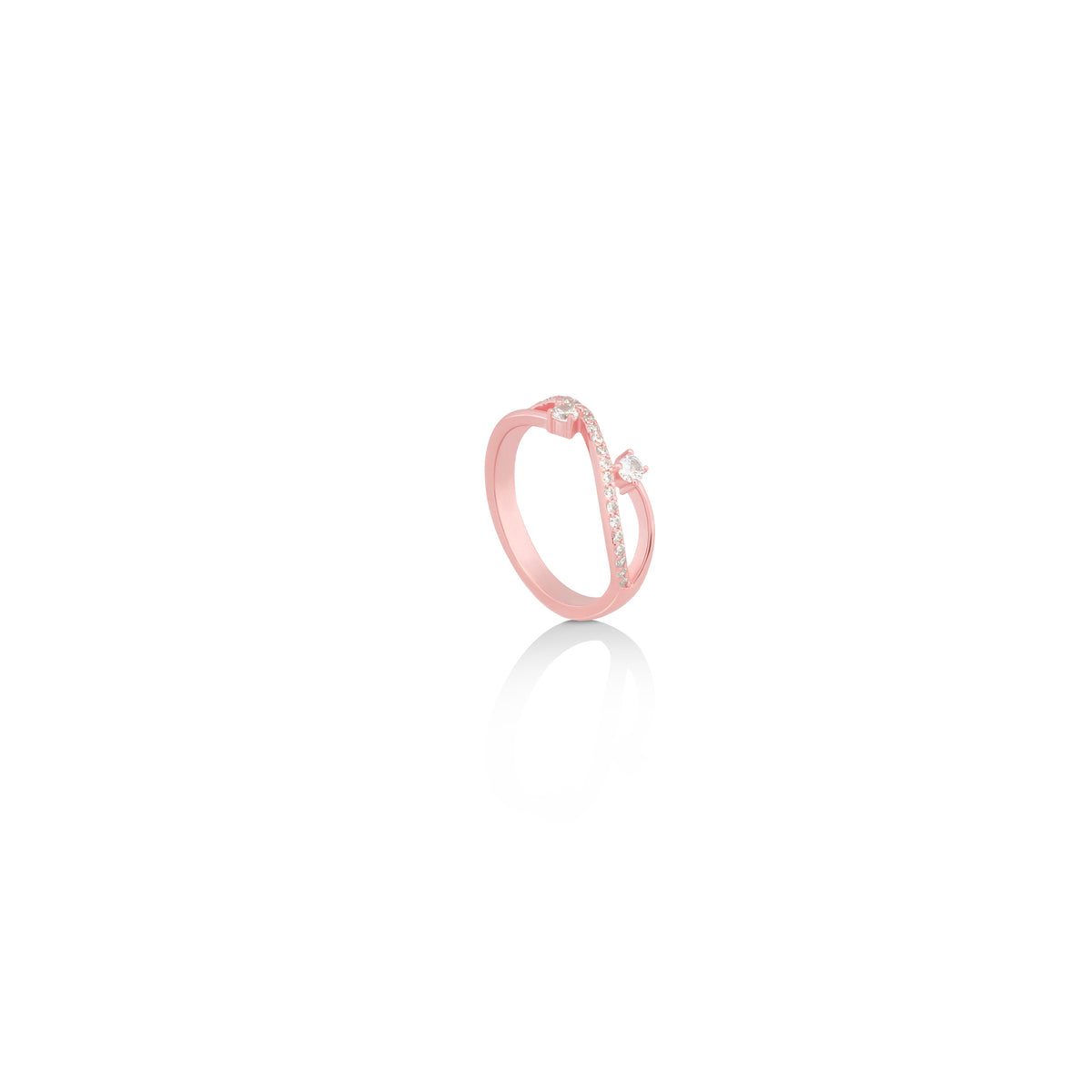 Rosegold Semi Infinity Ring