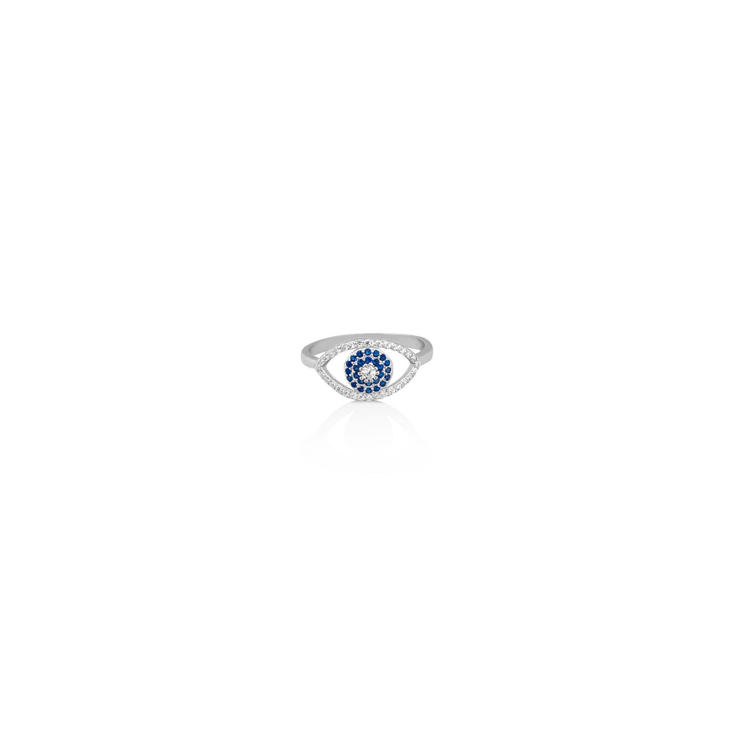 Silver Evil Eye Ring