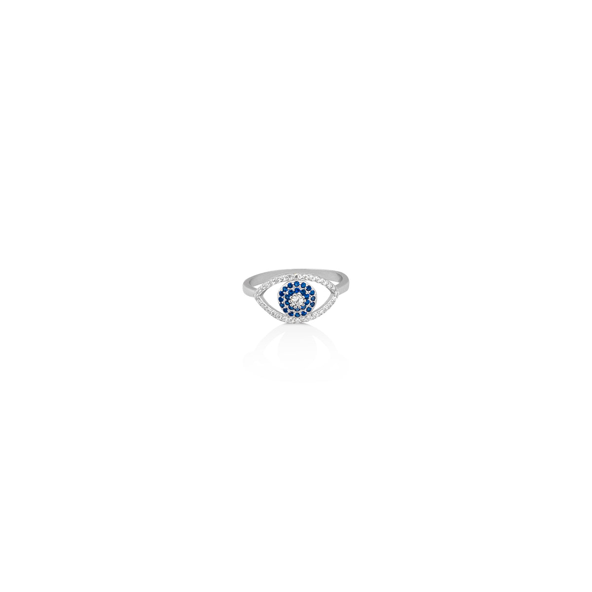 Silver Evil Eye Ring