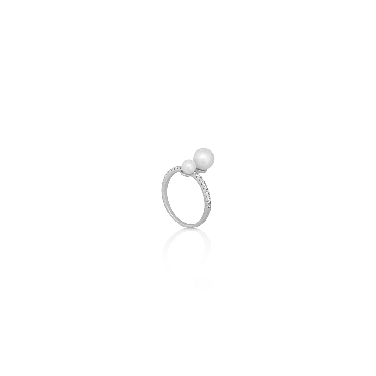 Silver Pearl Victorion Ring