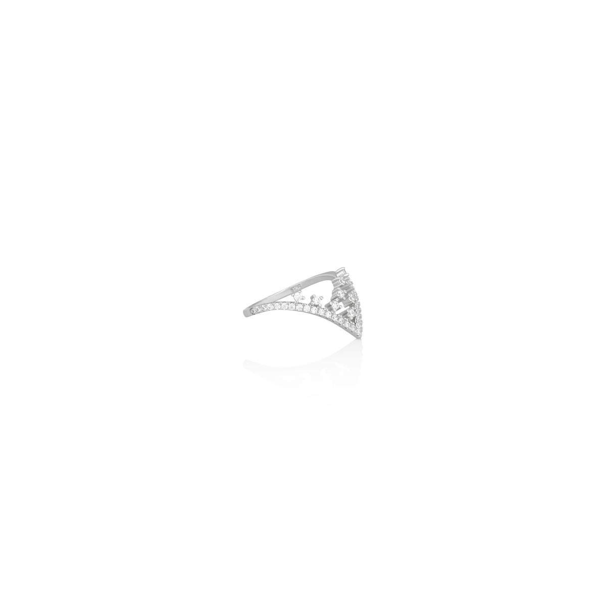 Silver Tiara Sparkling Ring