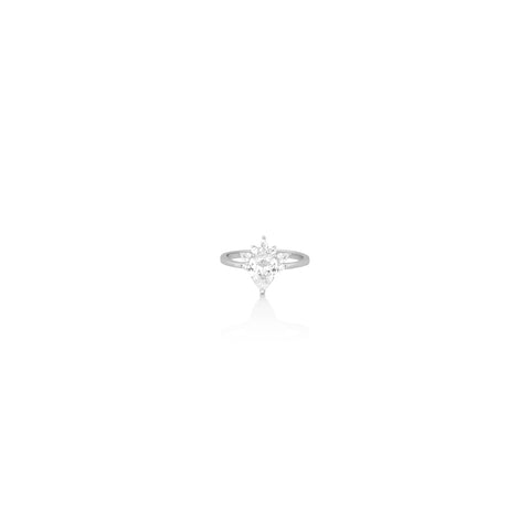 Silver Royalty Ruby Ring