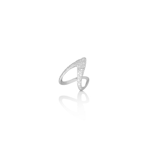 Silver Shimmery Vanki Ring