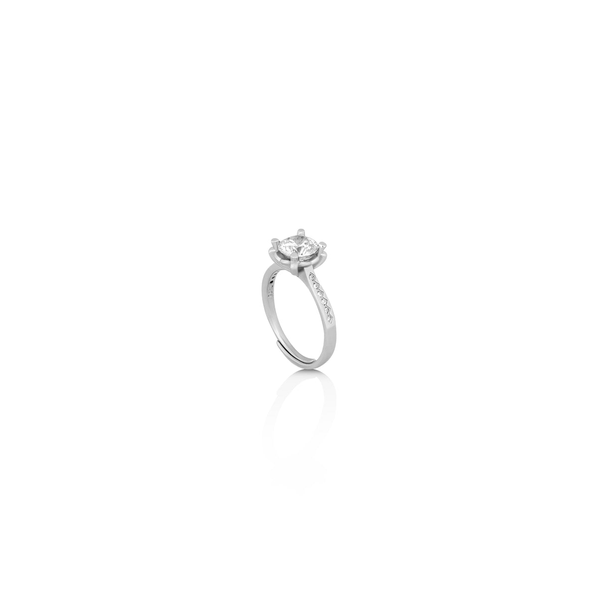 Silver Grace Solitaire Ring