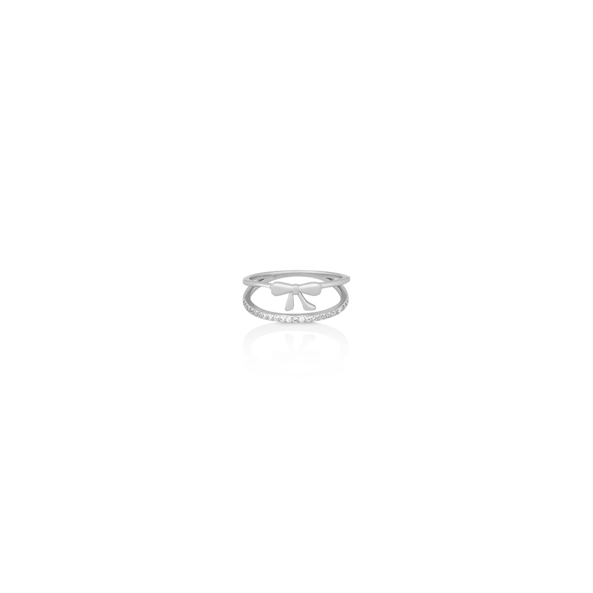 Silver Classic Bow Ring