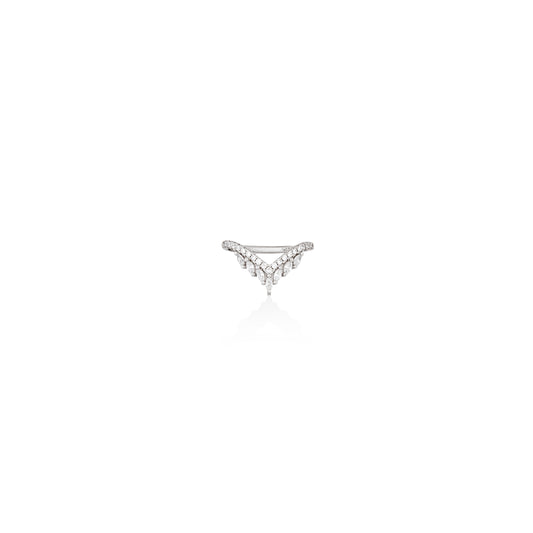 Silver Crystal Queen Ring