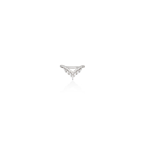 Silver Crystal Queen Ring