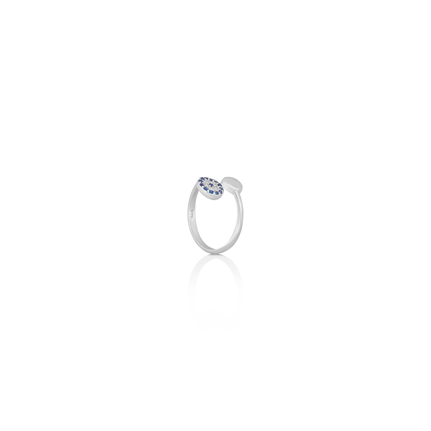 Silver Mini Evil Eye Ring