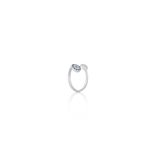 Silver Mini Evil Eye Ring