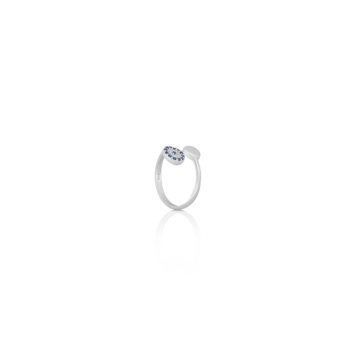 Silver Mini Evil Eye Ring