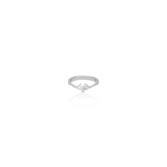 Silver Oracle Crystal Lovers Ring
