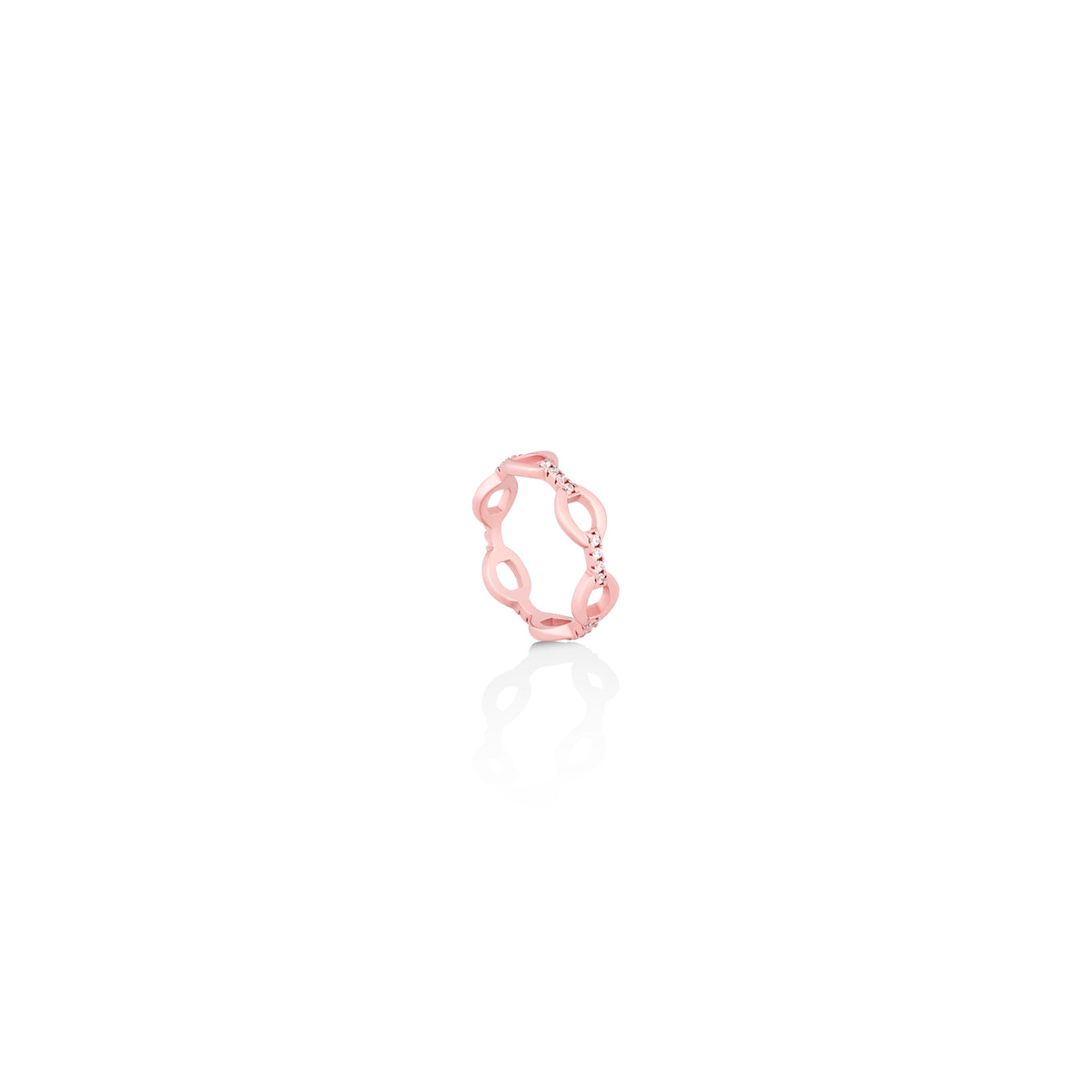 Rose Gold Block-Chain Ring