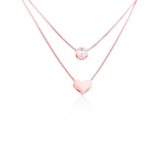 Silverio Rose Gold Dil Ke Paas Chain