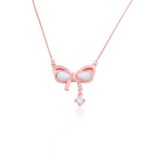 Silverio Rose Gold Love ka Bow Chain