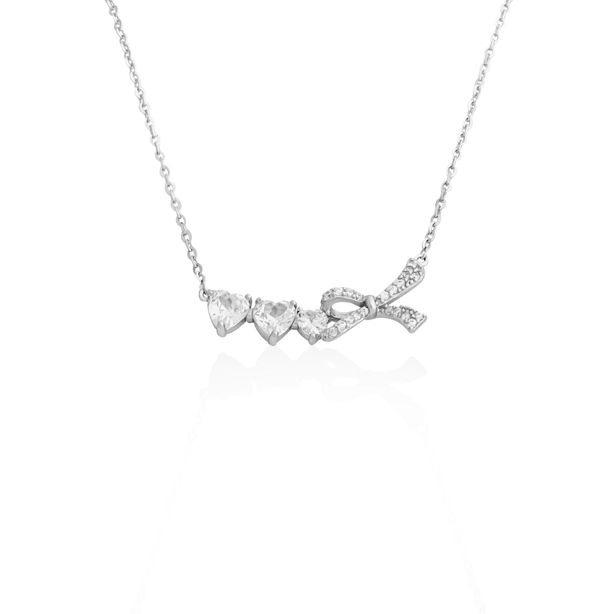 Silverio Heart And Bow Chain