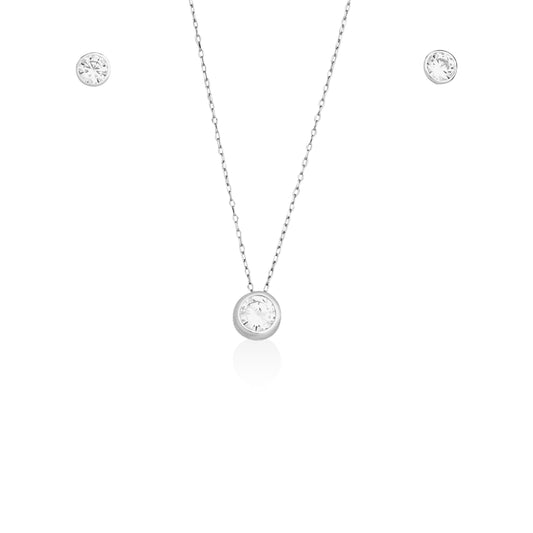 Silverio Stud Pendant With Tops Chain