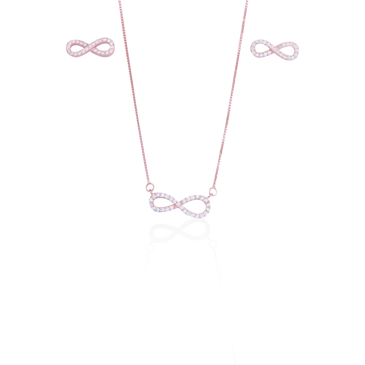 Silverio Rose Gold Infinity tops with Pendant Chain