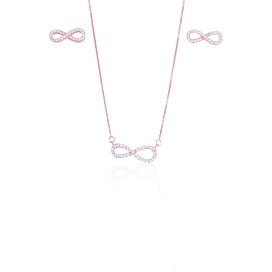Silverio Rose Gold Infinity tops with Pendant Chain
