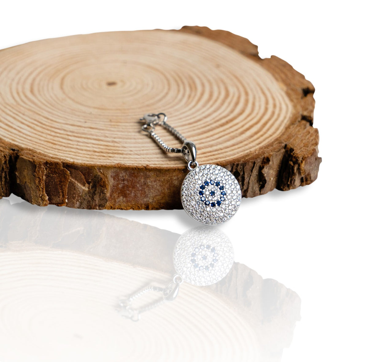 Silverio Round Evil Eye Watch Charm