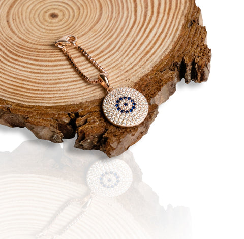 Silverio Round Evil Eye Watch Charm