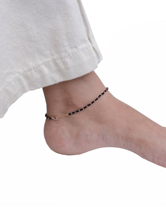 Silver Rose Gold Anklet