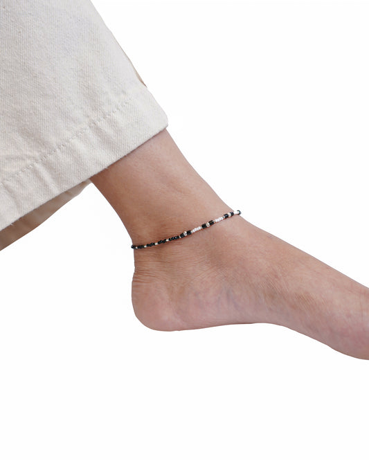 Silver Two Tone Anklet