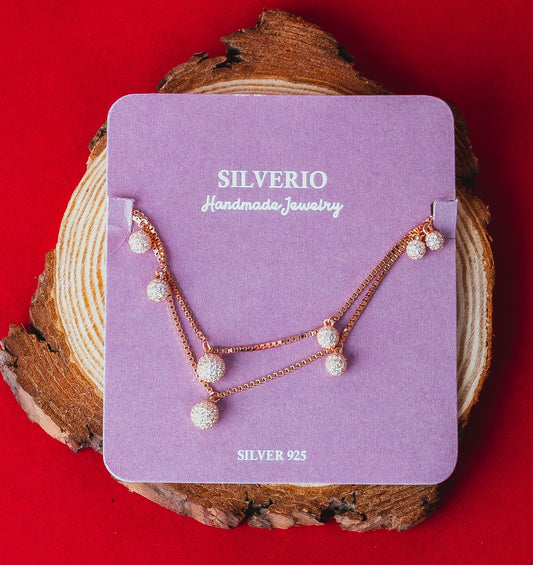 Silverio Sphere Ball Pattern Anklet