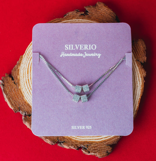 Silverio Cube Charms Anklet