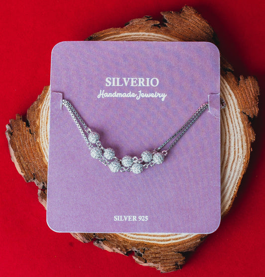 Silverio Disco Ball Chain Anklet