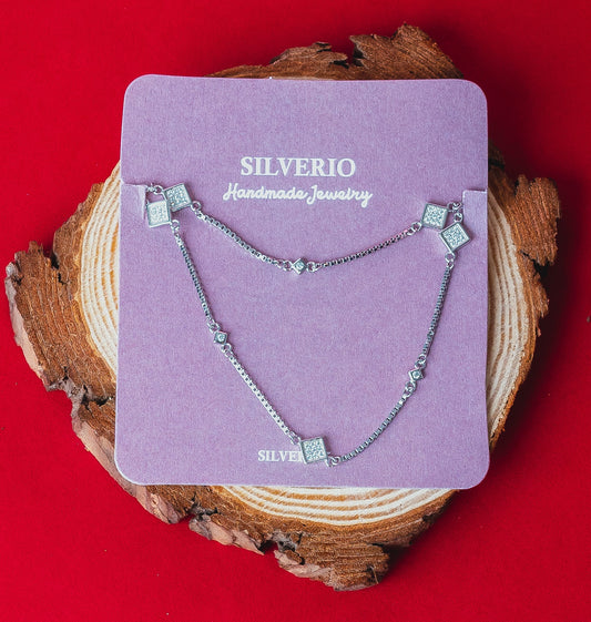 Silverio Diamond Cut Anklet